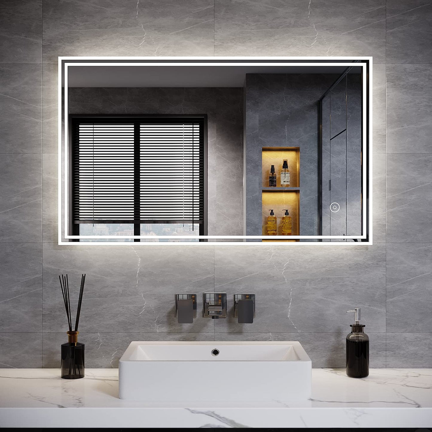 ELEGANT Backlit LED Illuminated Bathroom Mirror